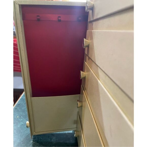 VTG Craft Storage Chest  LARGE JEWELRY BOX Mele Buxton MID-CENTURY Modern BIG - Picture 7 of 14